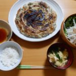 ［今日の夜ご飯］餃子＆大根サラダ＆中華スープ